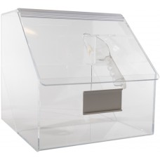 Bulk Bin 12" W x 12" D x 12" H, With sign and scoop holder, 3/16" Acrylic