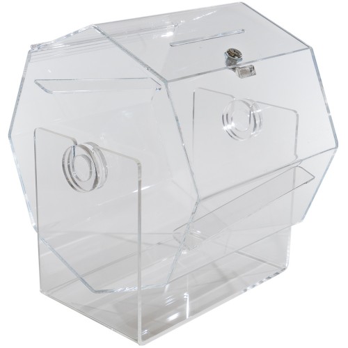 Rotating Draw Drum 36" L x 23" H x 16"Diagonally, 1/8" Acrylic