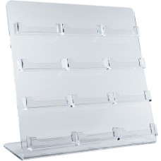 Business Card Holder, multi-card, 12 cards,  12 5/8" W x 12" H, 1/8" Acrylic