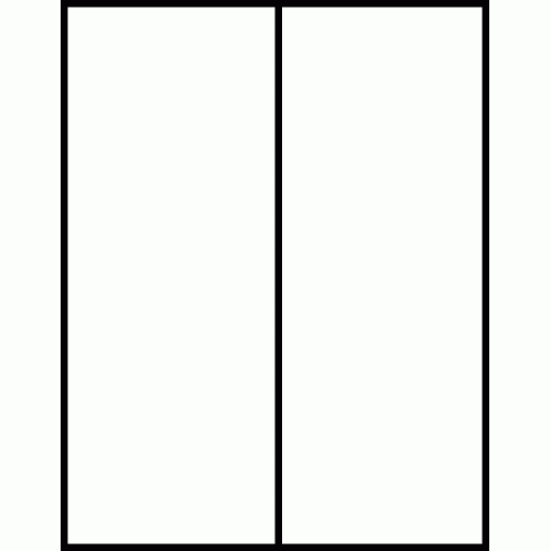 Laser Sheet Label (L-2B) 4.25" x 11", 2 per sheet