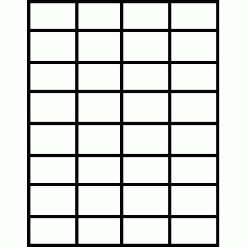 Laser Sheet Label (L-32) 2.125" x 1.375", 32 per sheet