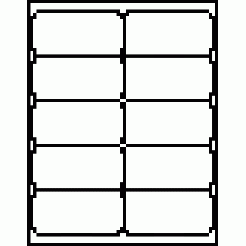 Die Cut Laser Sheet Label (LD-10) 4.0" x 2", 10 per sheet