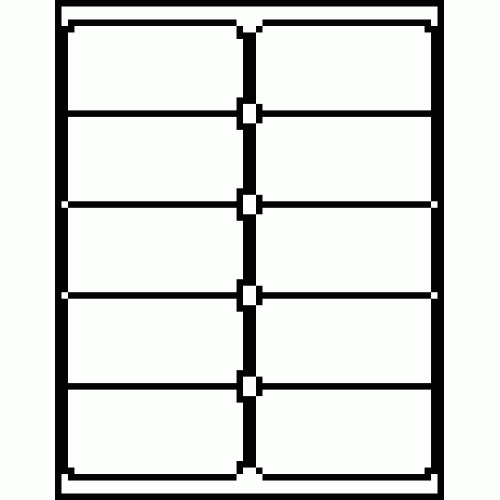 Die Cut Laser Sheet Label (LD-10AV) 4.0" x 2", 10 per sheet